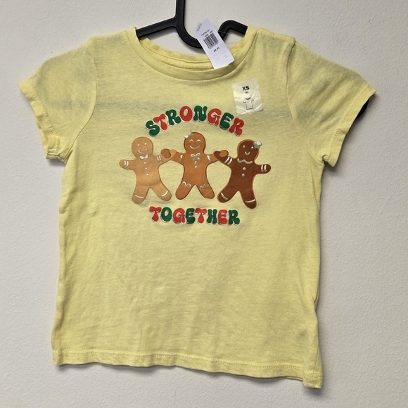 Old Navy Gingerbread Stronger Together T-shirt Yellow XS (5) - Picture 7 of 7